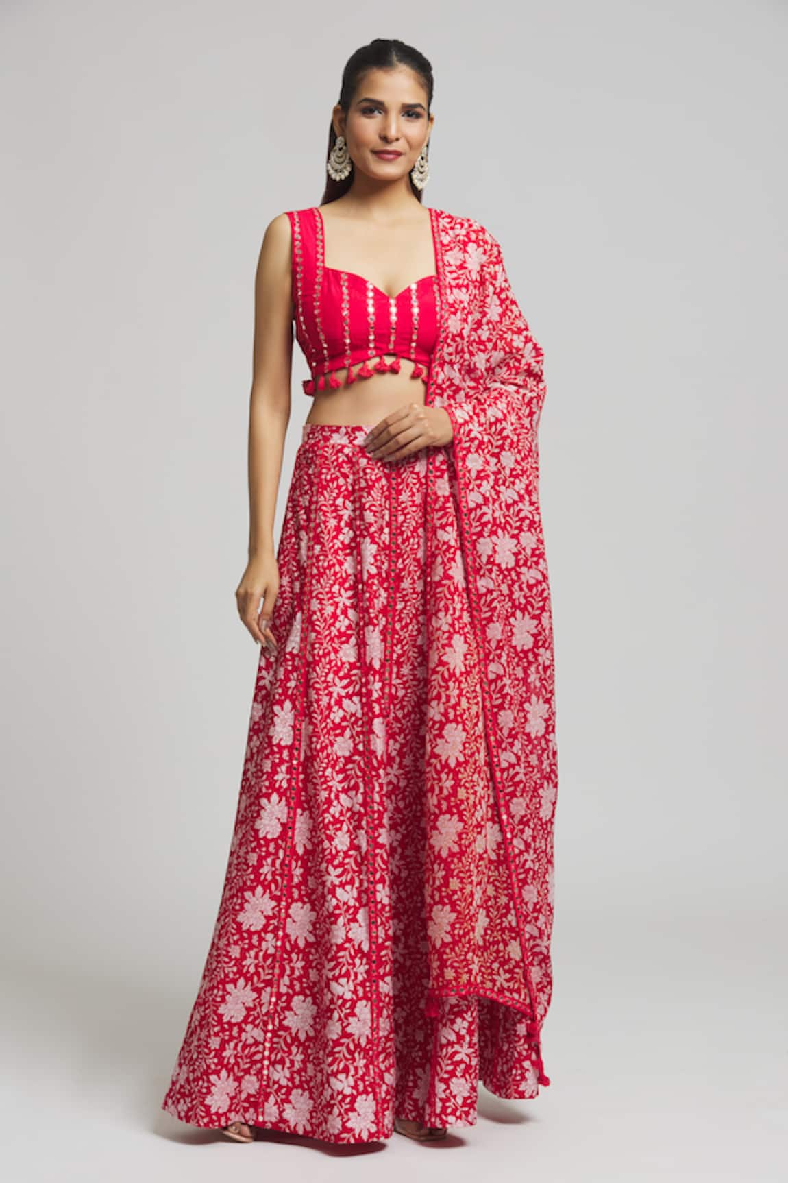 Kalakaari By Sagarika Rafflesia Bloom Print Lehenga Blouse Set 