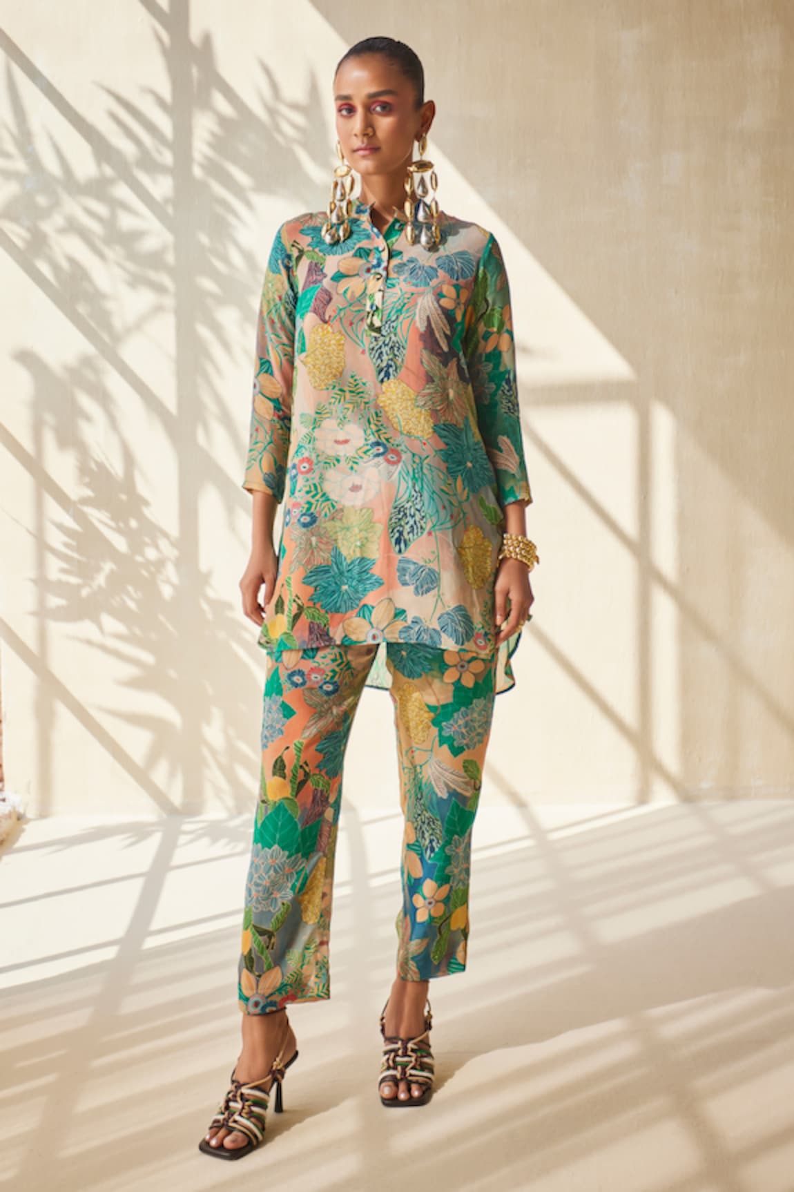 Ankita Dharman Abstract Floral Pattern Top With Pant