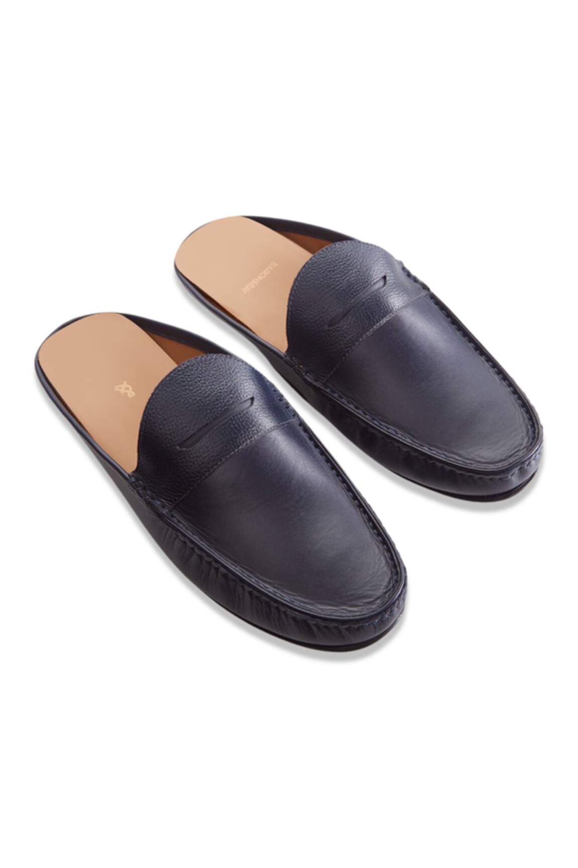 Baron & Bay Arno Backless Plain Loafers 