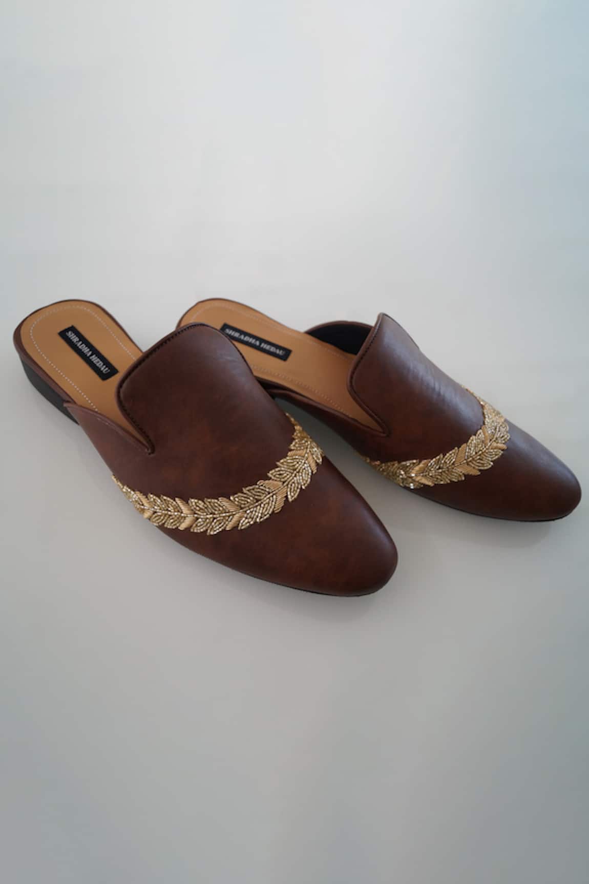 Shradha Hedau Footwear Couture Archie Zardozi Placement Embroidered Mules