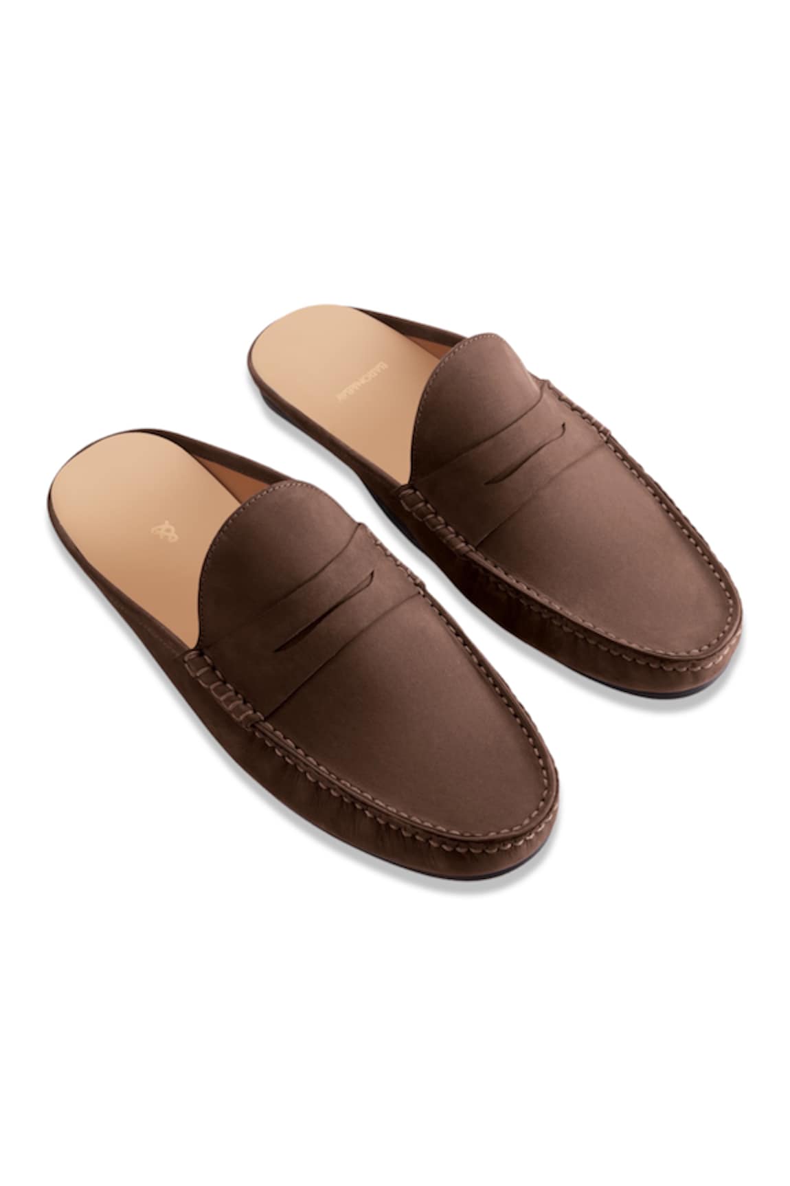 Baron&Bay Arno Nubuck Backless Penny Loafers