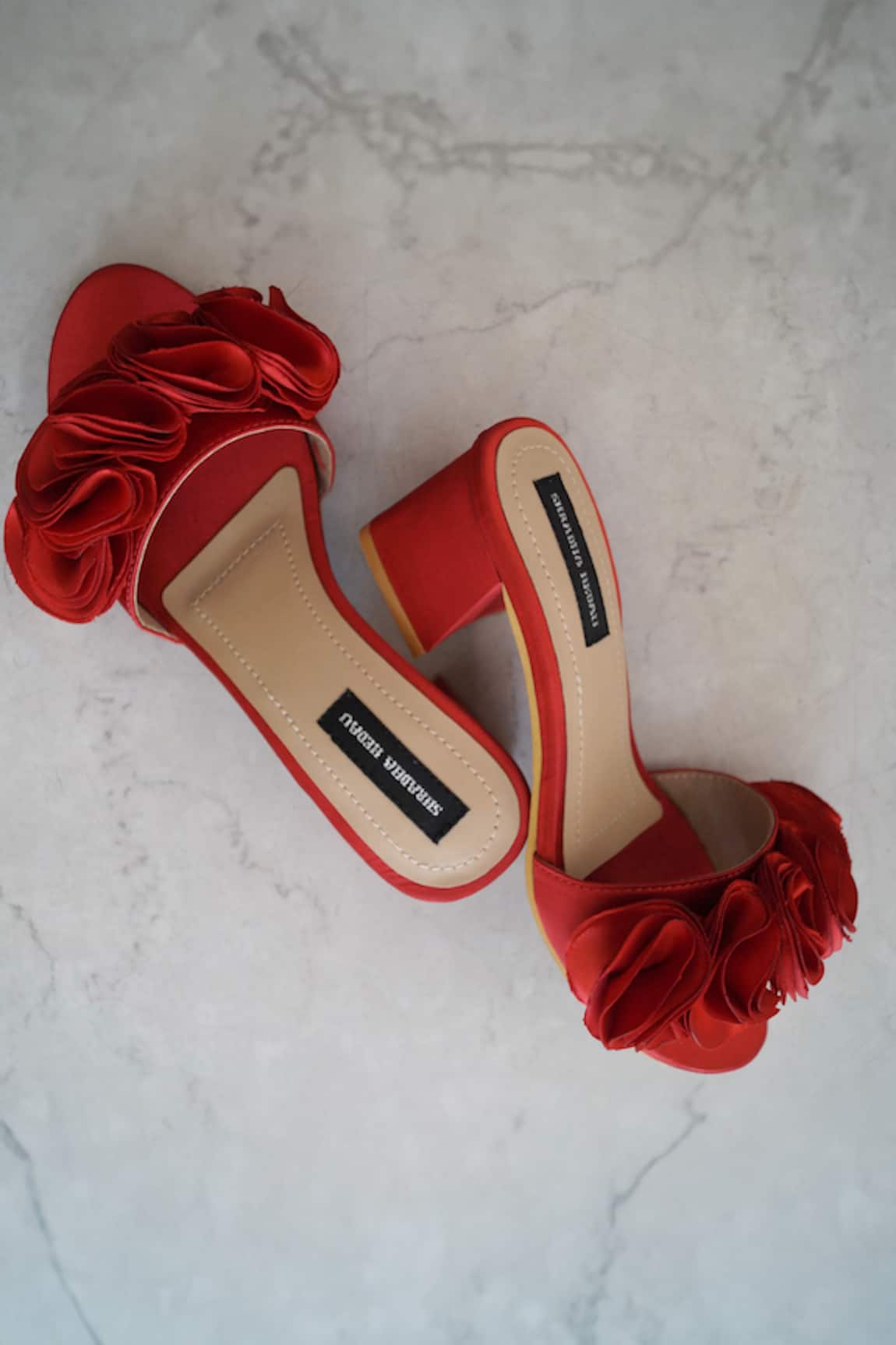 Shradha Hedau Footwear Couture Laney Satin Block Heels 