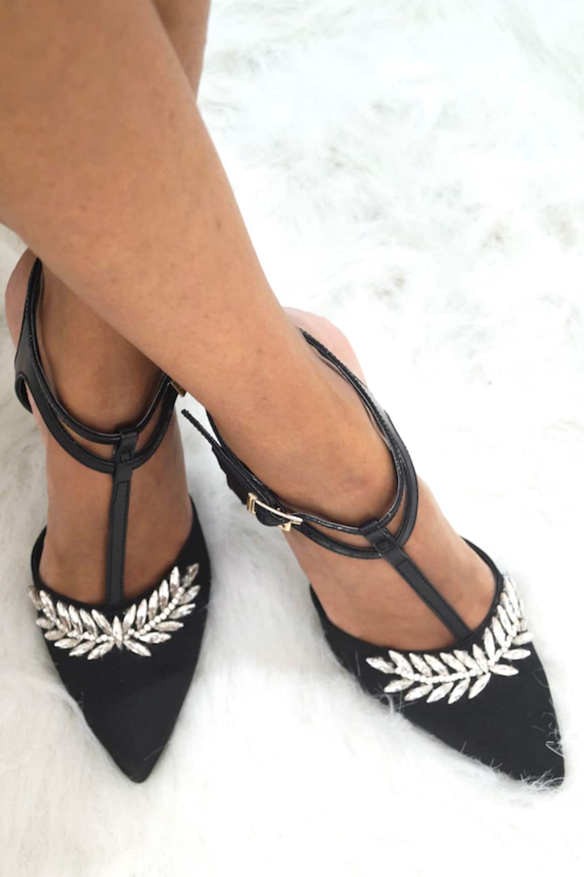 Shradha Hedau Footwear Couture Kay Crystal Embellished Block Heels 