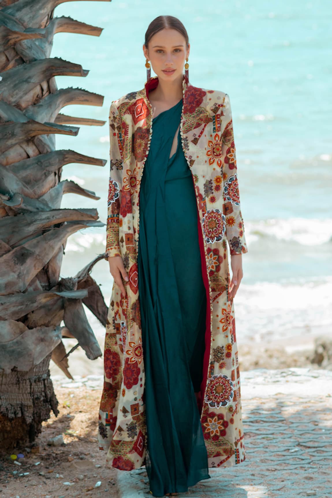 PDS by SNEHA Long Wrap Dress With Jacket