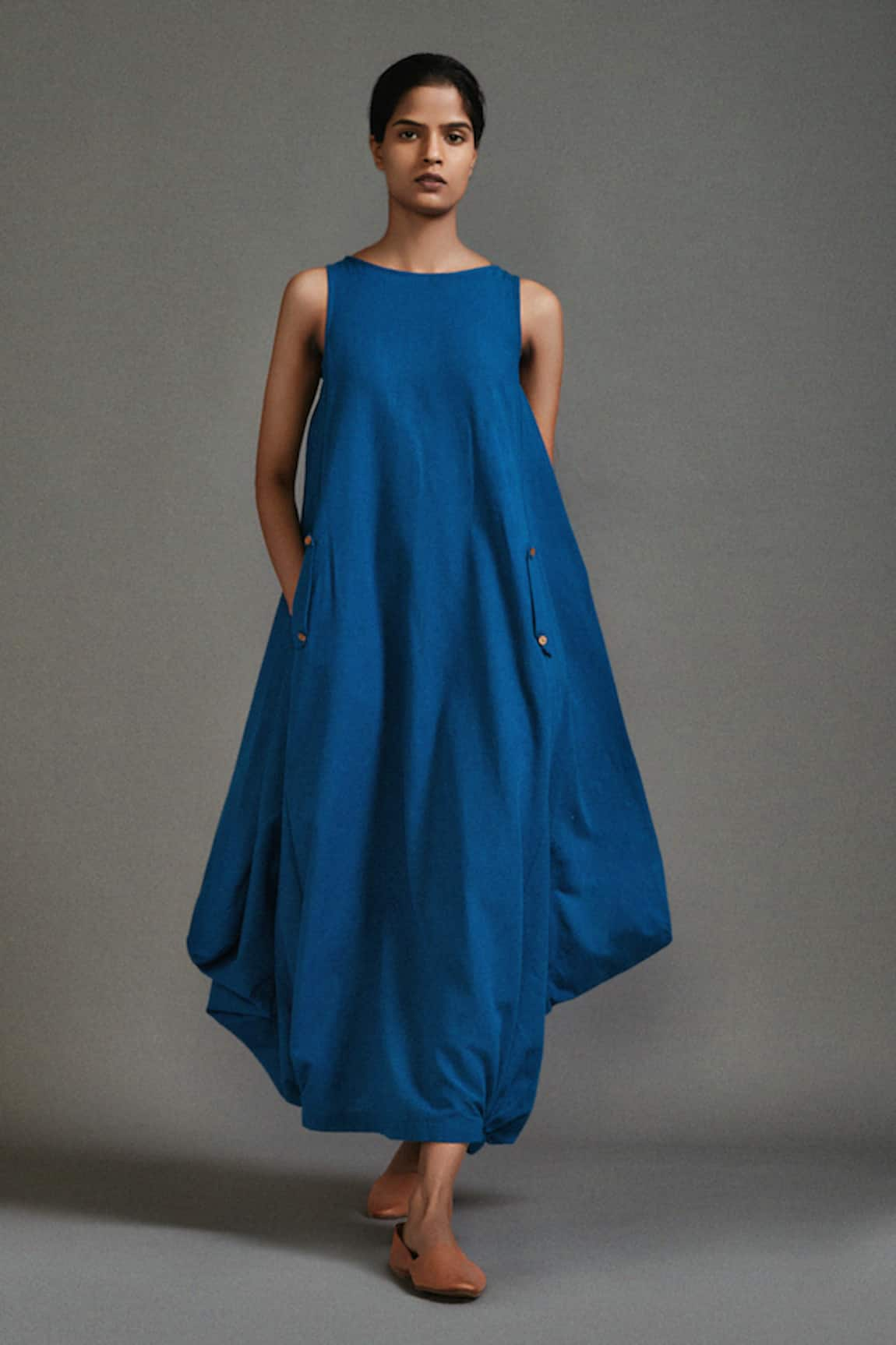 MATI VariAakar Side Cowl Draped Dress