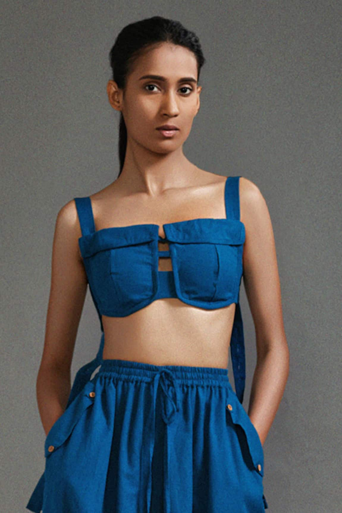 MATI Pocket Corset Crop Top