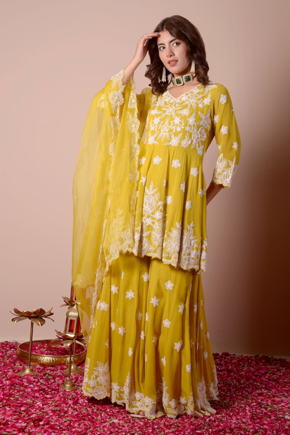 Surabhi Arya Dori Embroidered Kurta Gharara Set