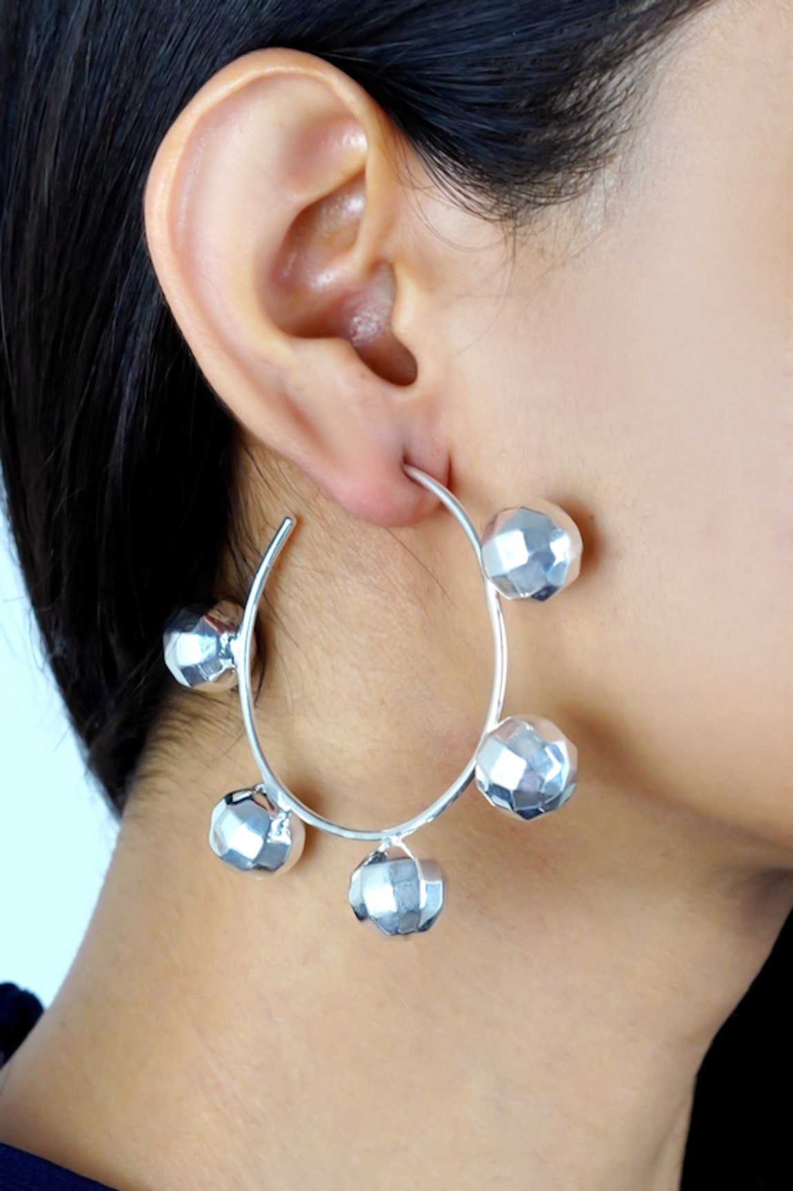 Varnika Arora Disco Ball Textured Pattern Hoops