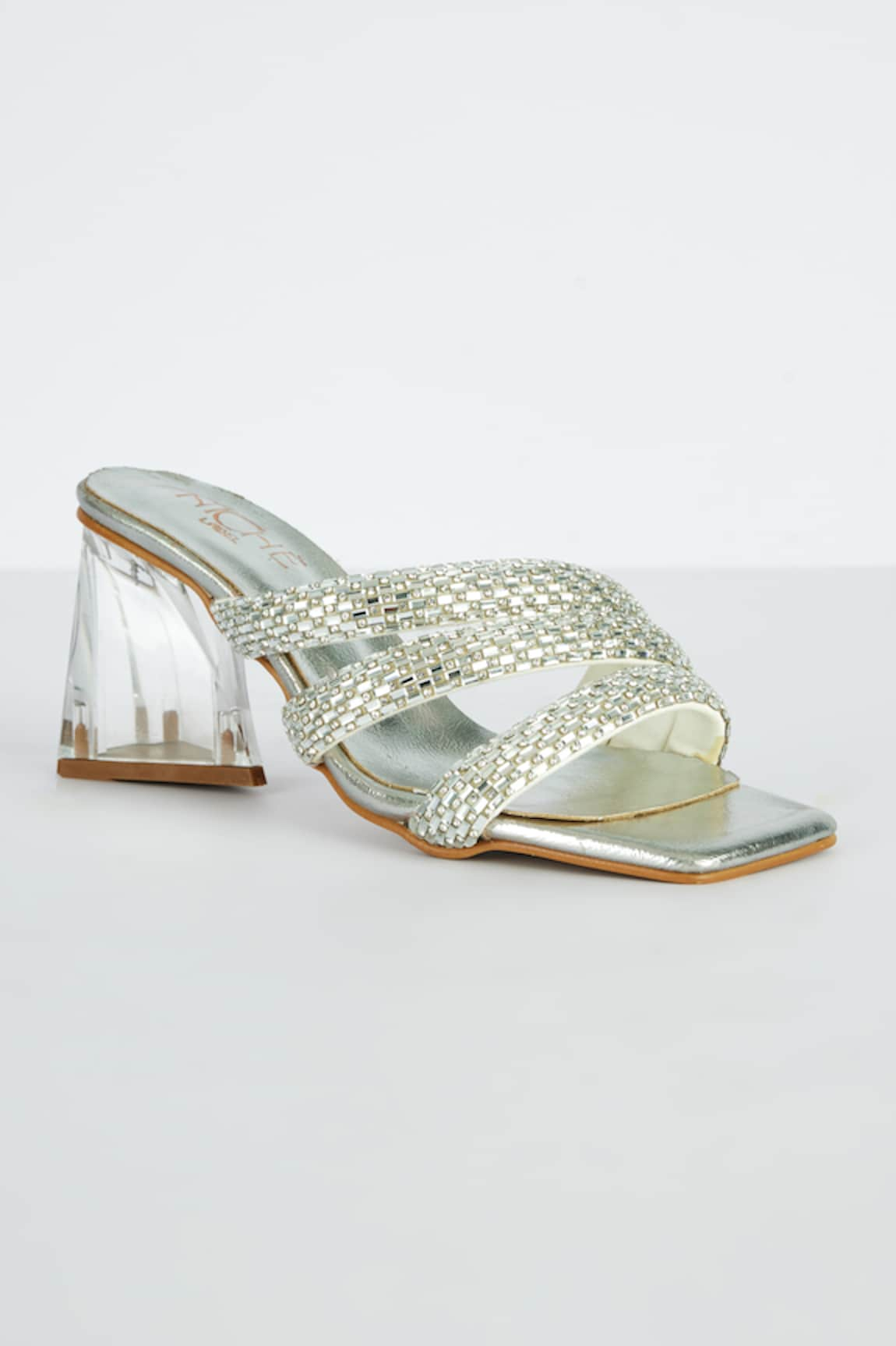 THE NICHE LABEL Beyonce Embellished Flared Heels