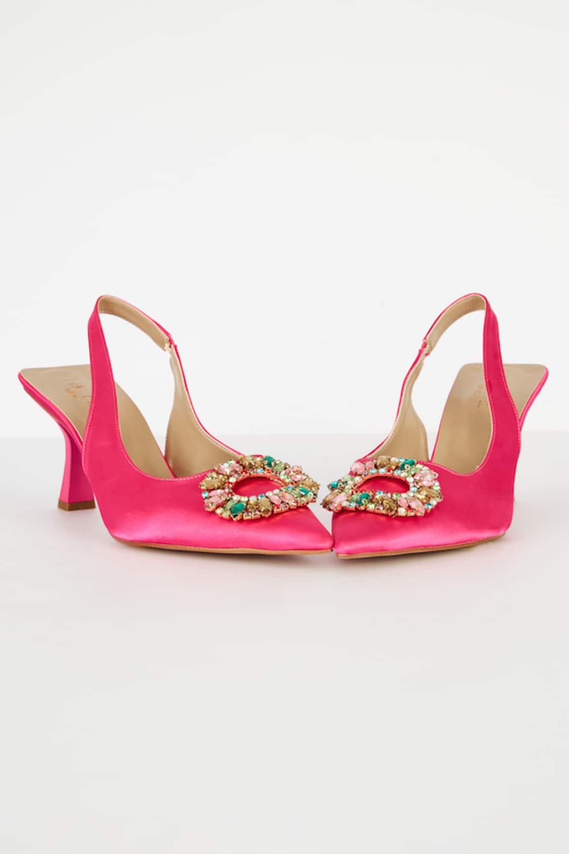 THE NICHE LABEL Kitty Ko Stone Embellished French Heels