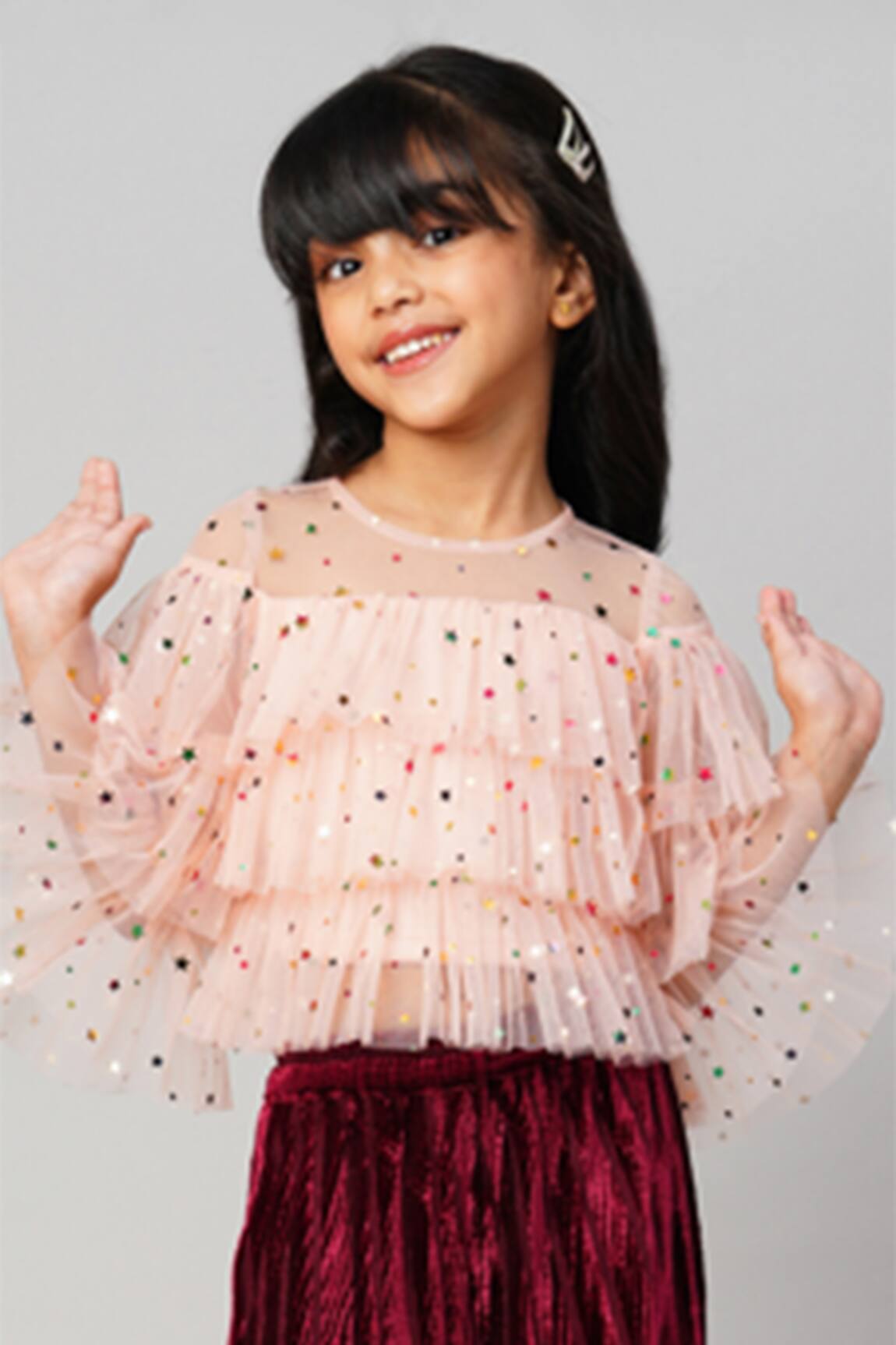 LIL DRAMA Star Print Layered Top