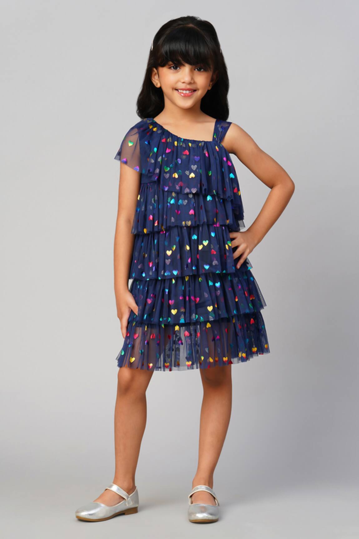 LIL DRAMA Heart Embellished Dress