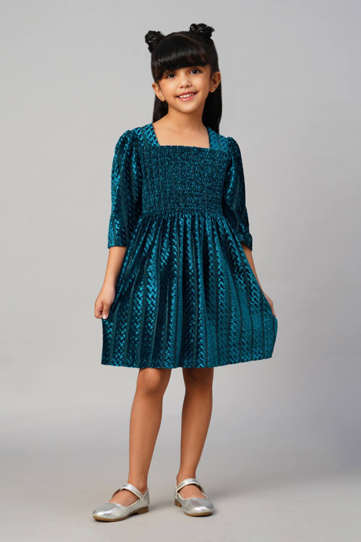 LIL DRAMA Velvet Fit & Flare Dress
