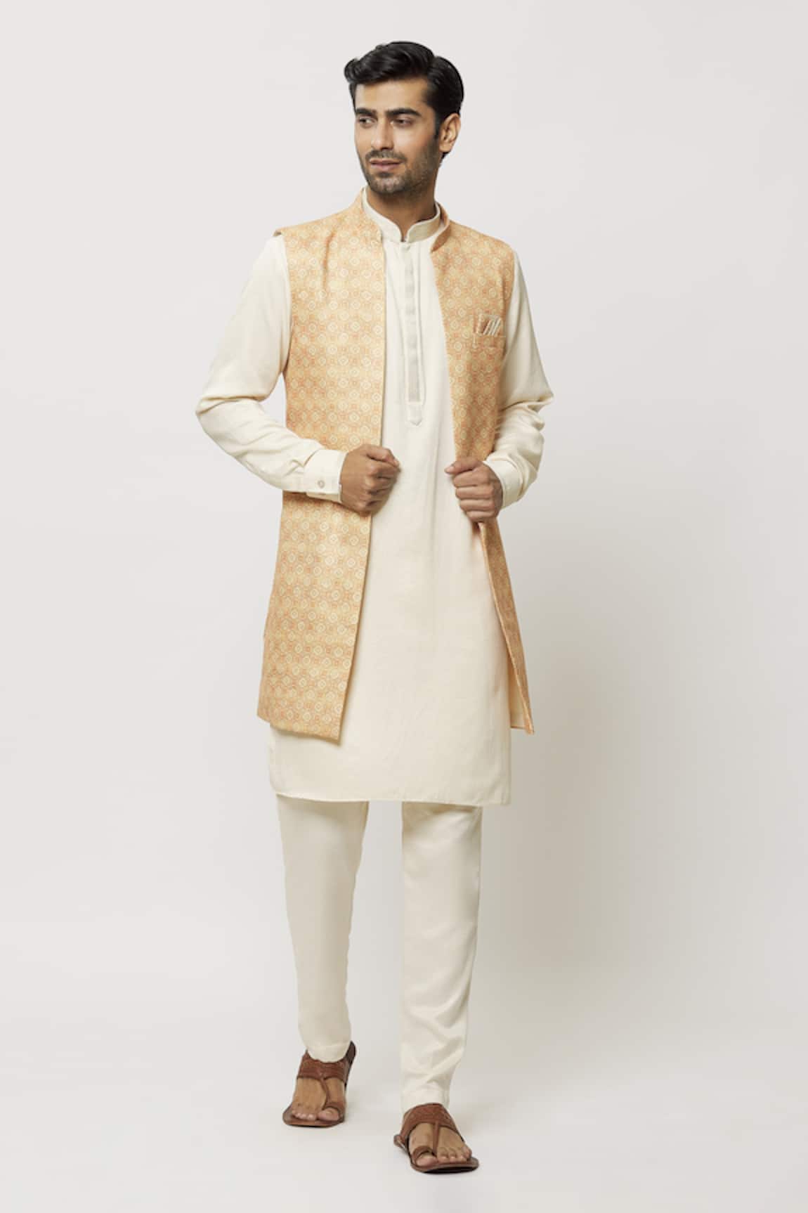 Arihant Rai Sinha Printed Jacket & Aligadi Pant Set 