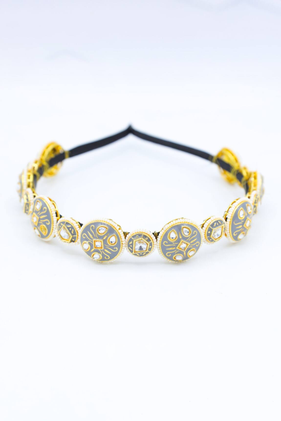 Foot Fuel Floral Crystal Embellished Brooch Hair Band 