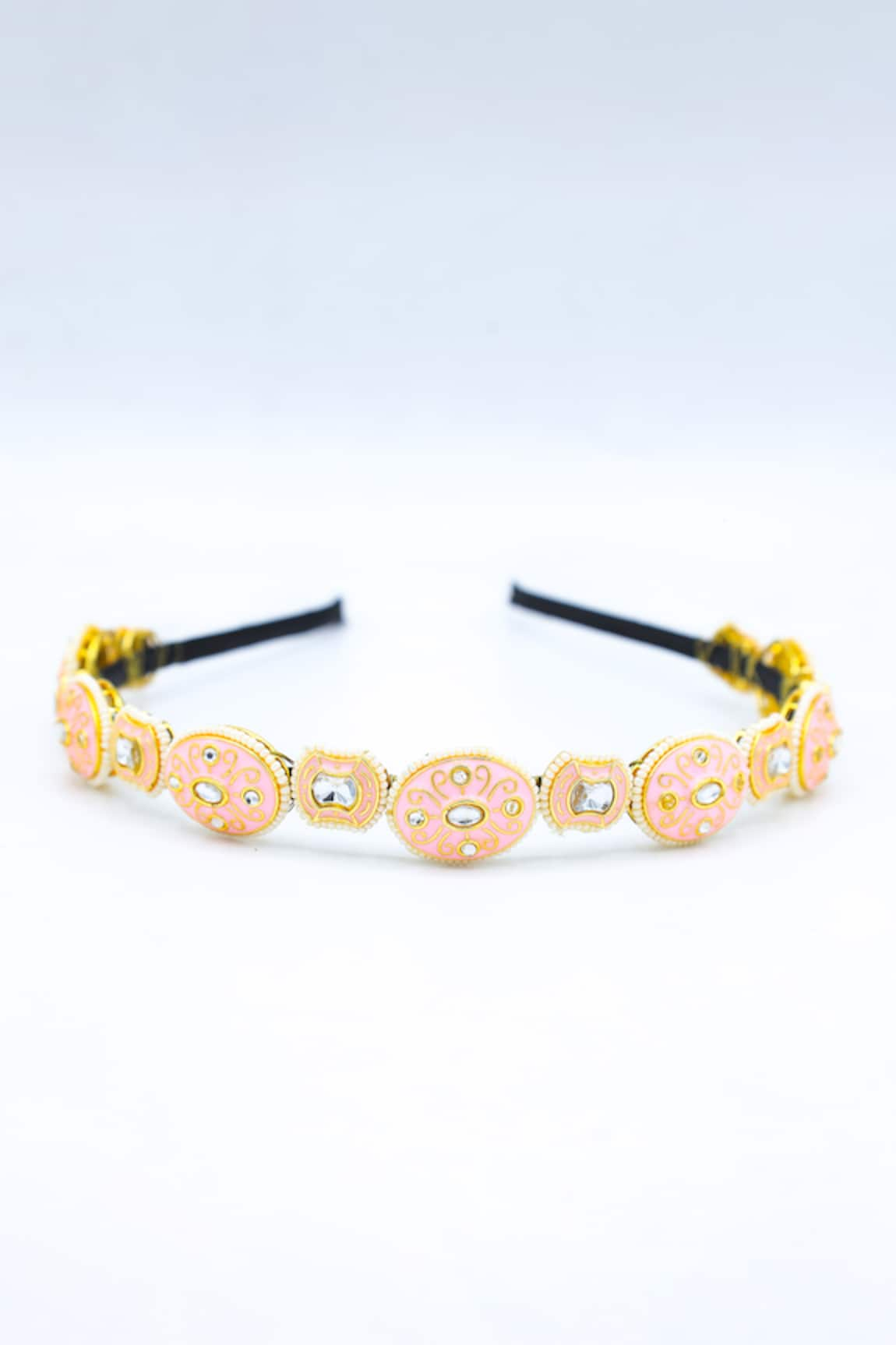 Foot Fuel Contrast Floral Embellished Hair Band