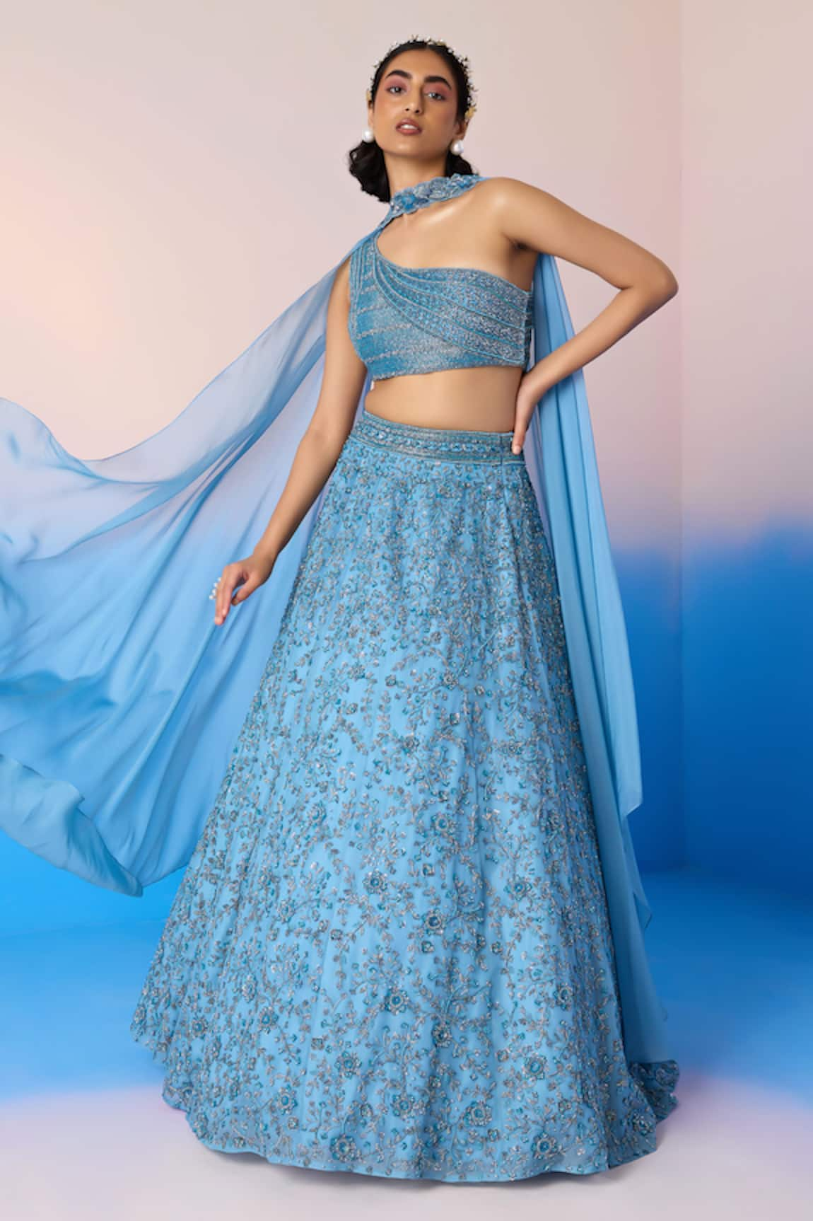 Mirroir Botanic Crystal Embellished Lehenga Set