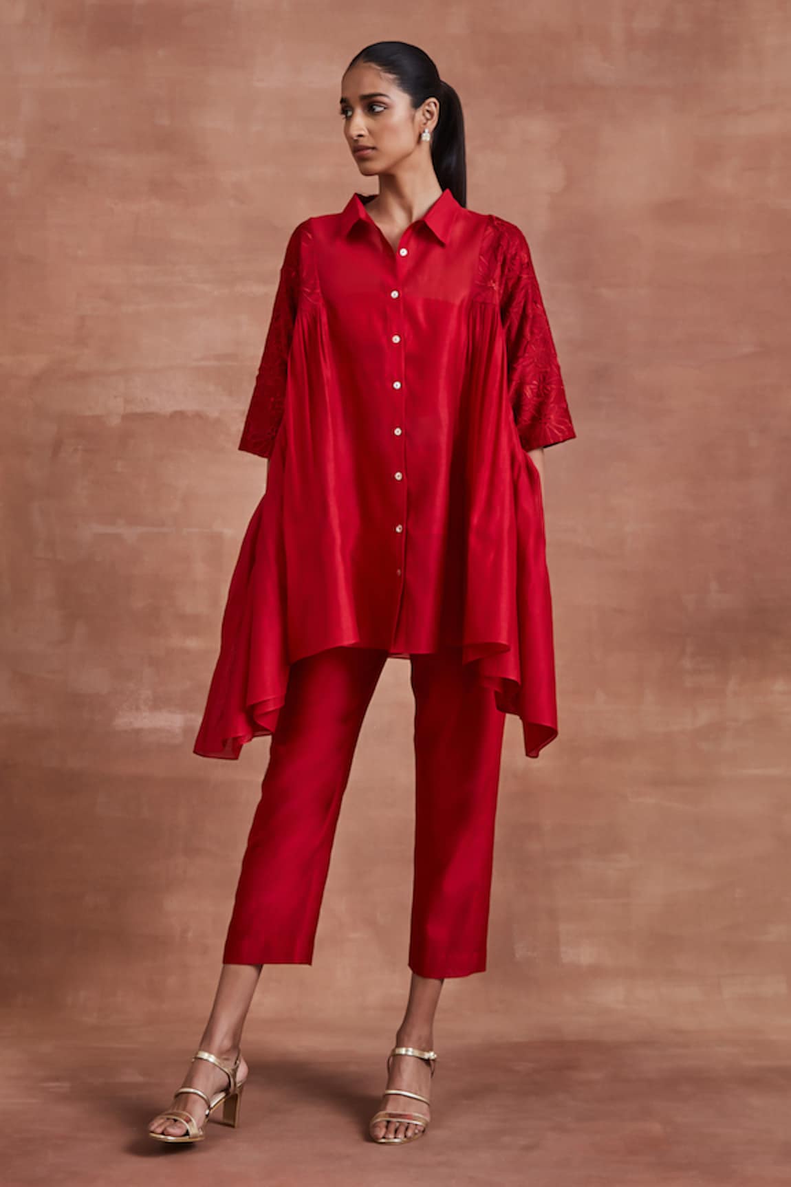 Sue Mue Iksha Panelled Shirt & Pant Set