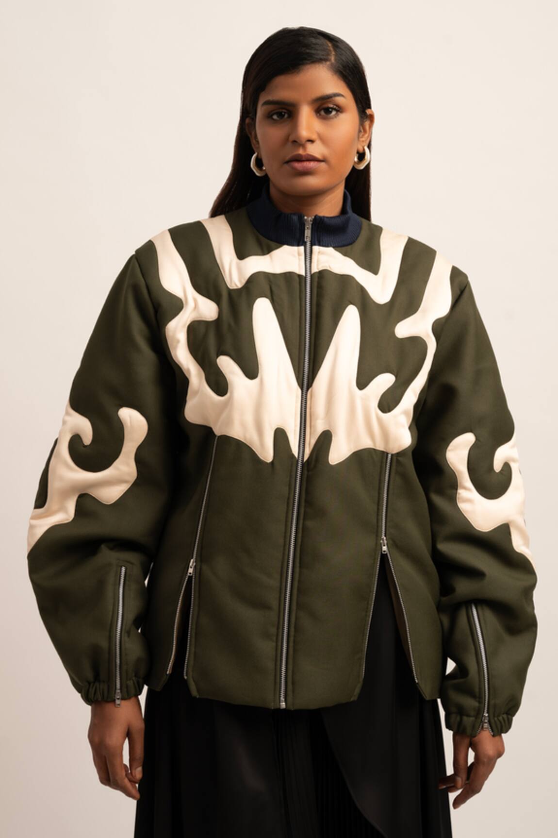 Siddhant Agrawal Nebula Patchwork Embroidered Bomber Jacket 