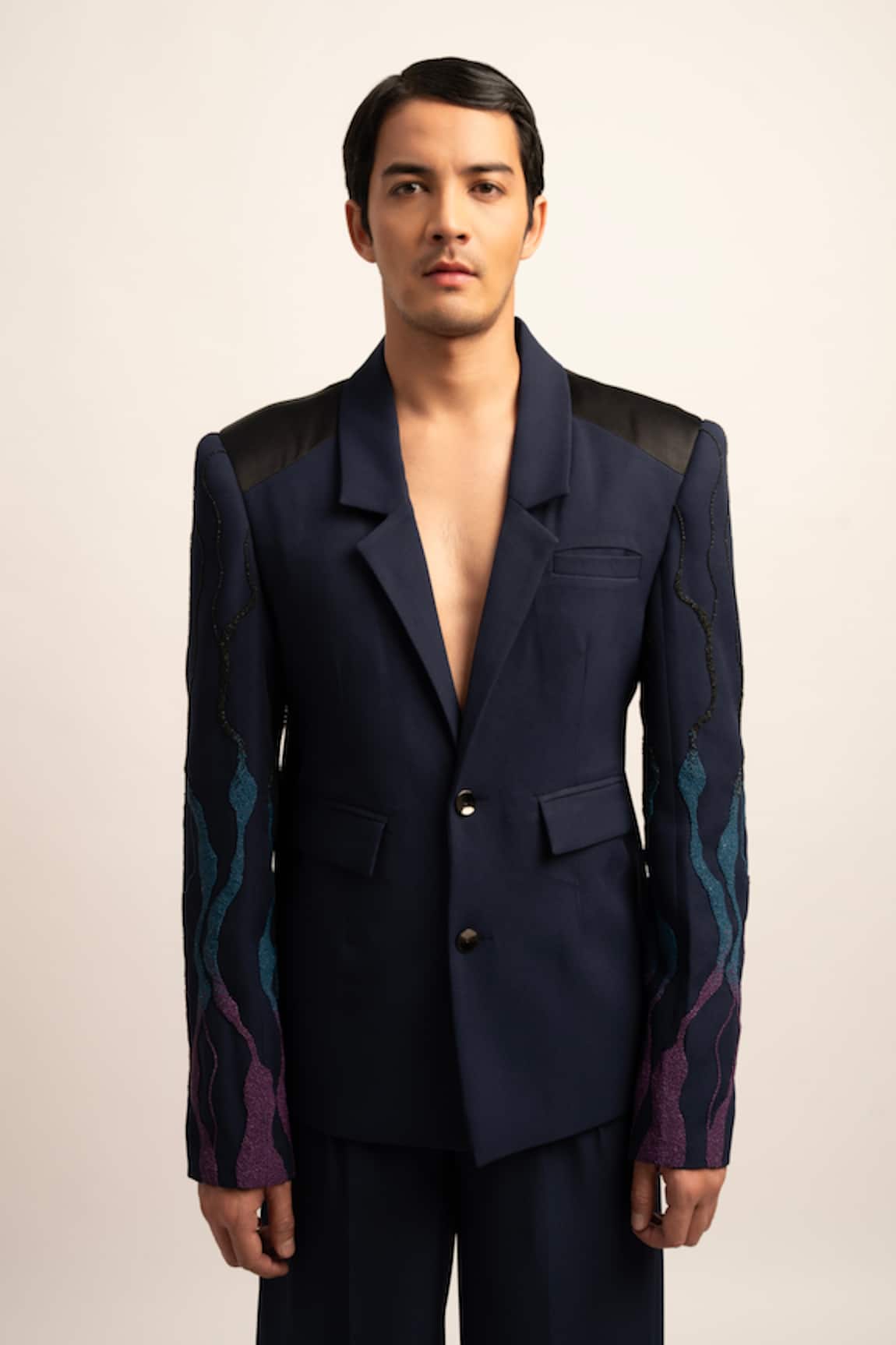 Siddhant Agrawal Label Aetherial Hand Beaded Blazer