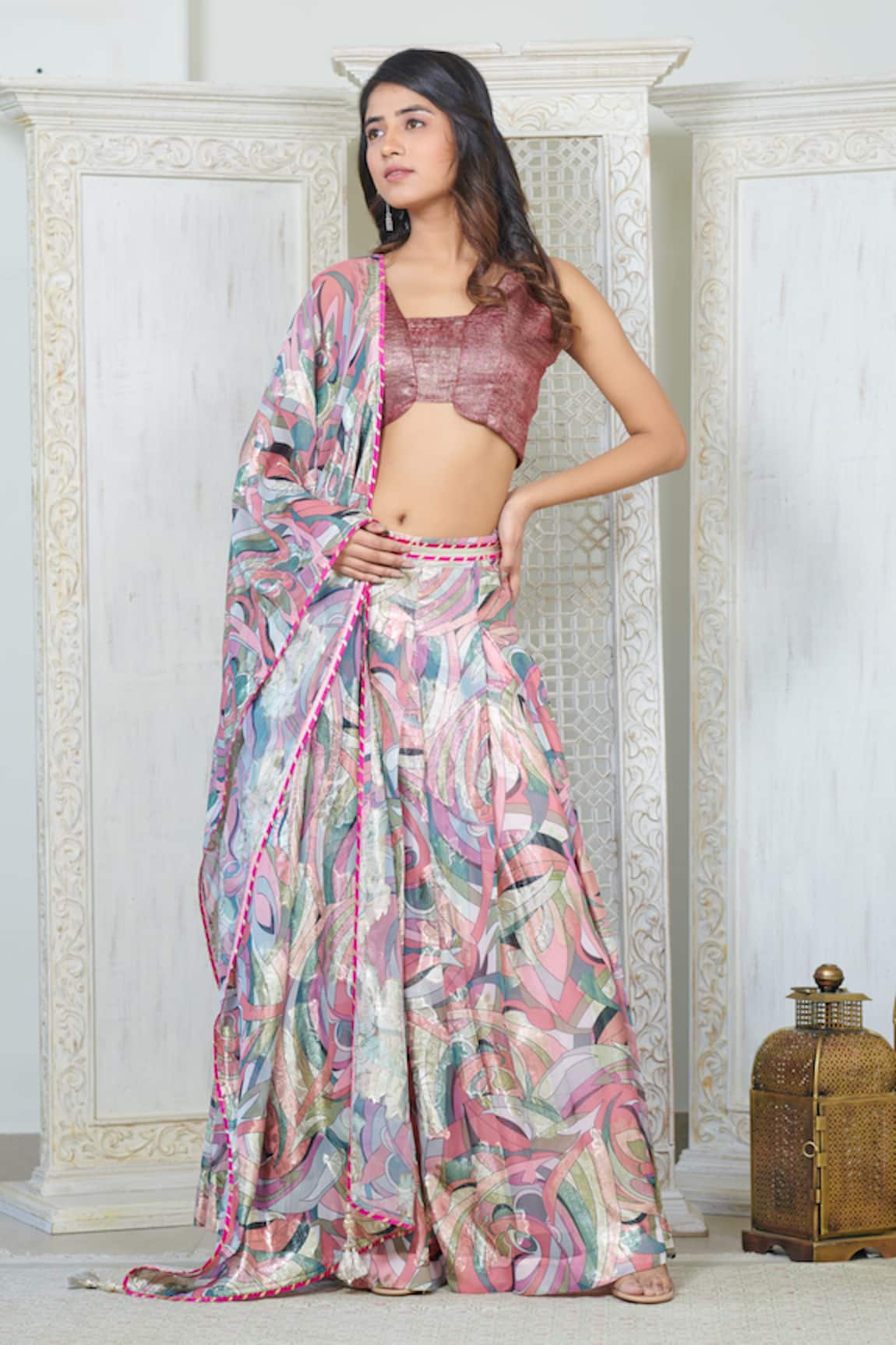 Inara Jaipur Floral Print Lehenga Set