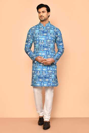 Arihant Rai Sinha Moroccan Tiles Print Kurta Set 