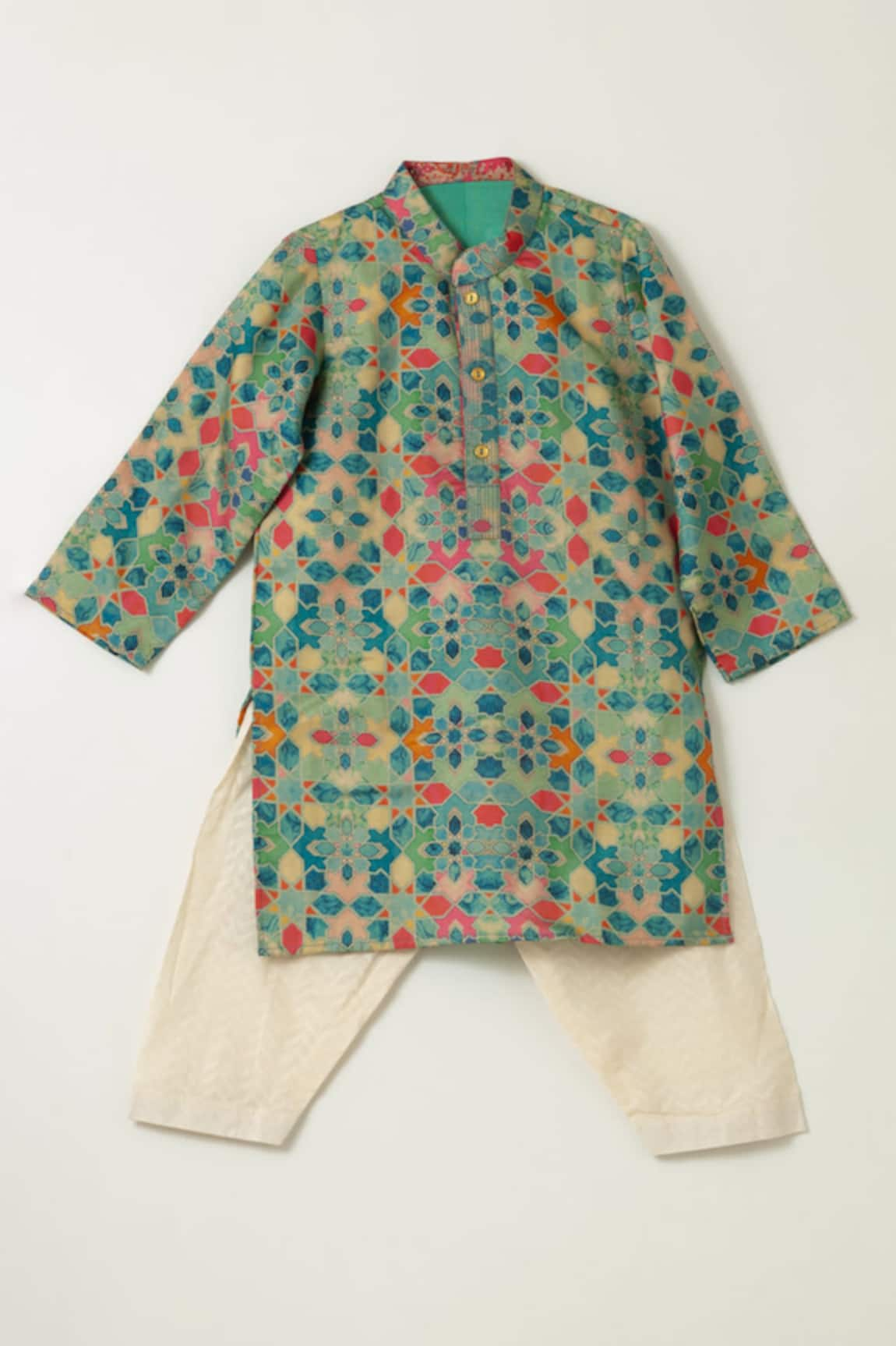 Shruti Jalan Fleur Rangoli Print Kurta With Pyjama