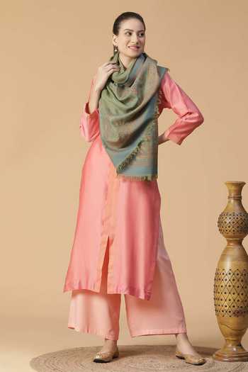 Shingora Qiraat Wool Metallic Stole 