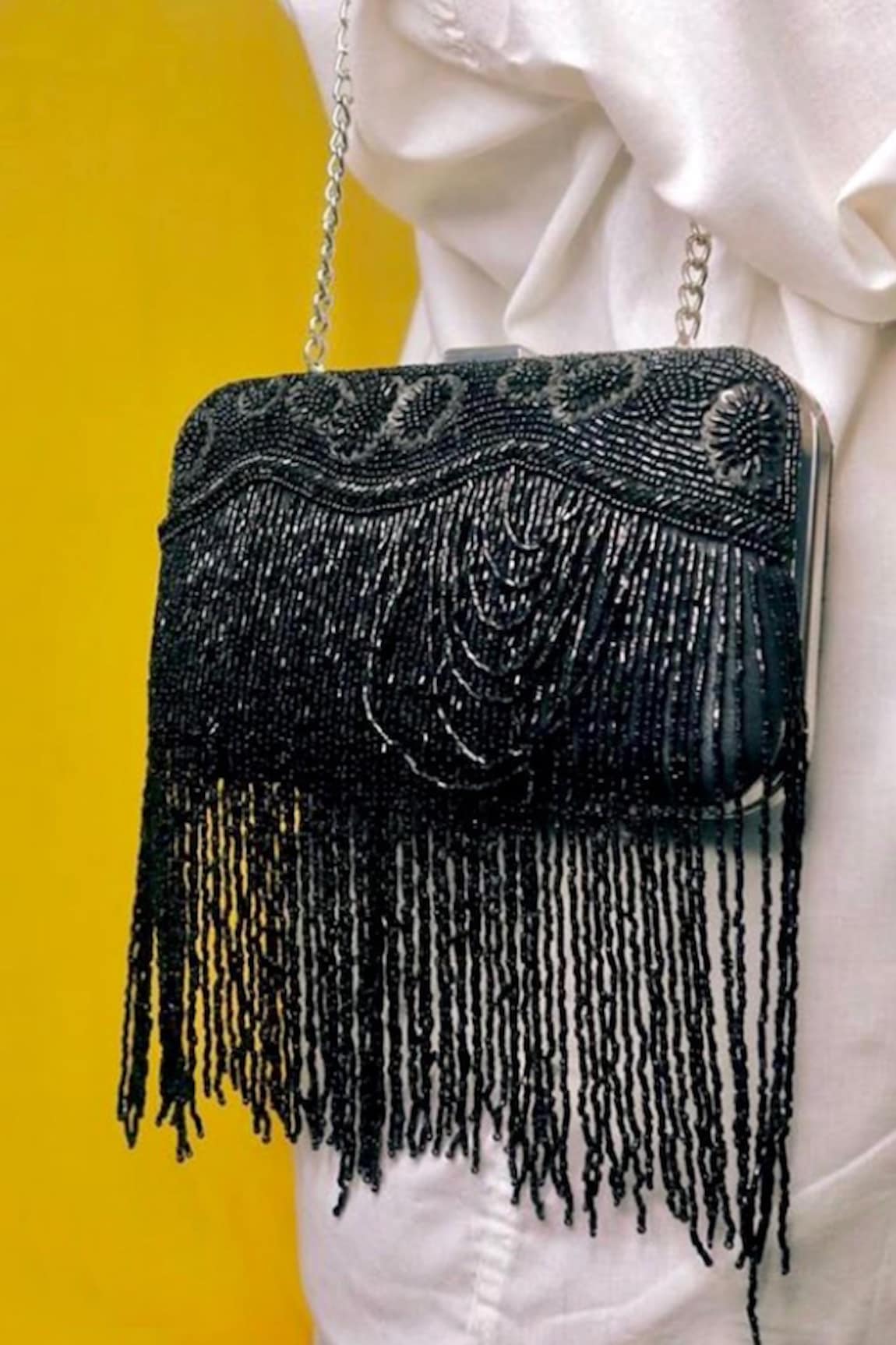 FEZA BAGS Cutdana Embellished Clutch