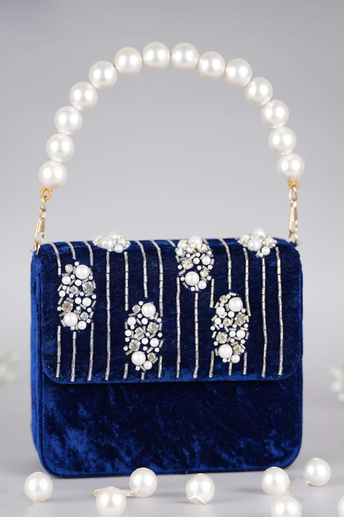 FEZA BAGS Oceanic Embellished Clutch