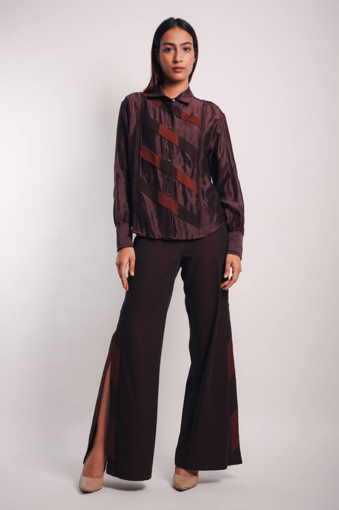 Diksha Khanna Stripe Placement Shirt With Pant