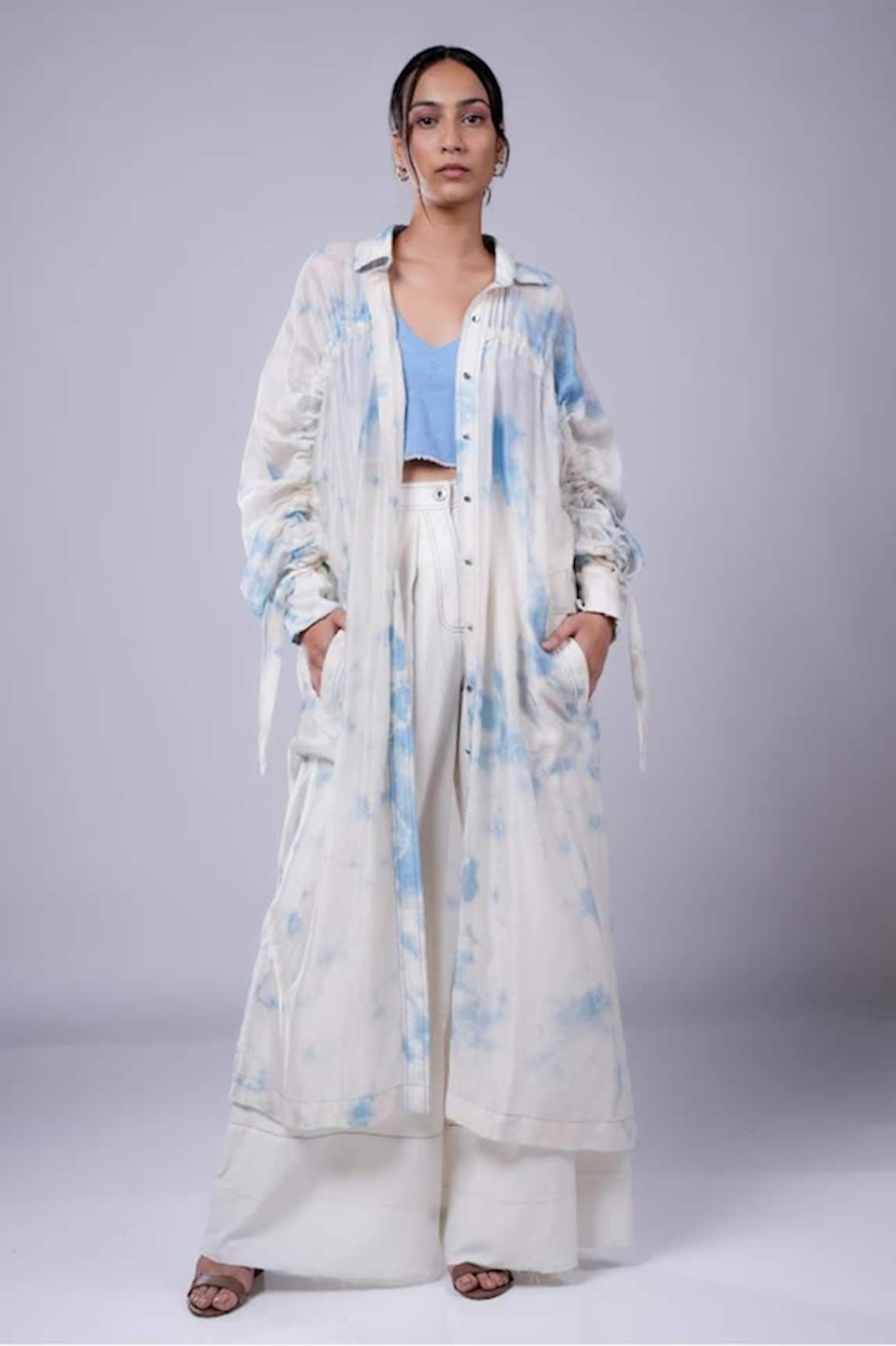 DIKSHA KHANNA Tie-Dye Pattern Robe With Top