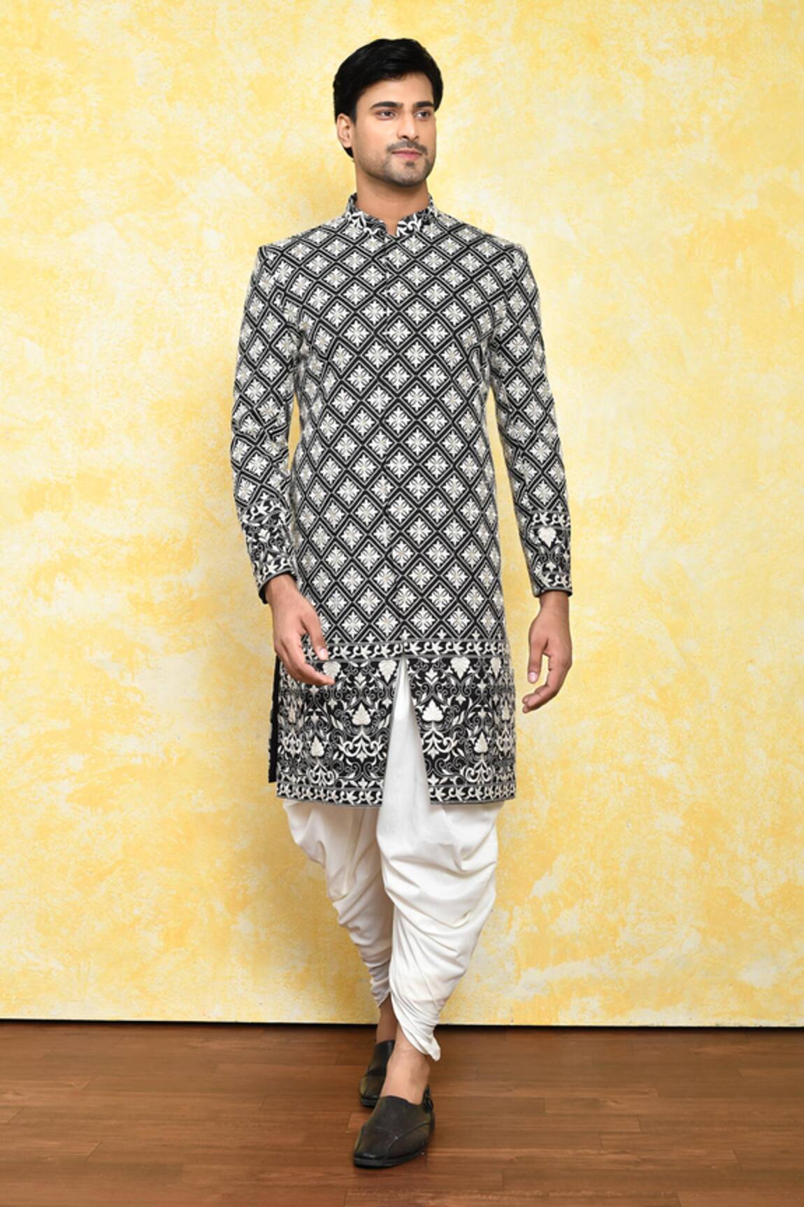 Arihant Rai Sinha Floral Print Kurta & Dhoti Pant Set 