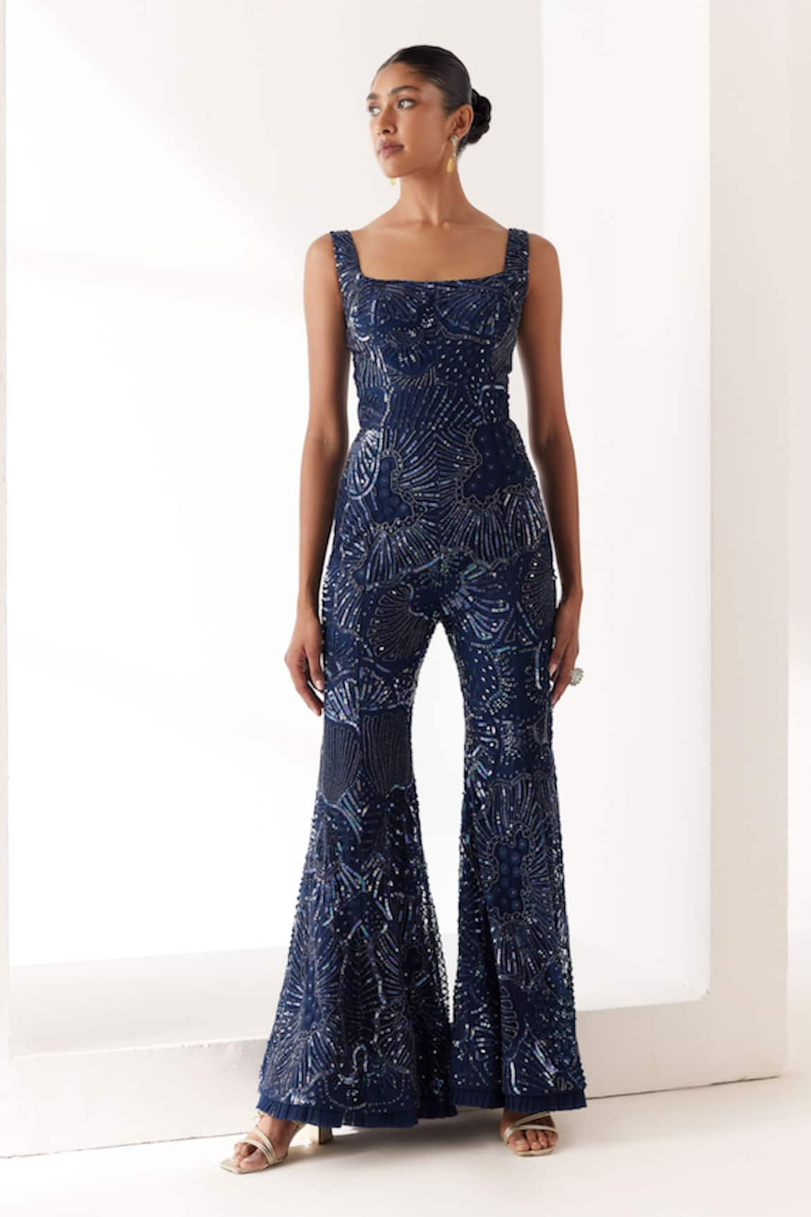 Mishru Lori Sequin Embroidered Jumpsuit