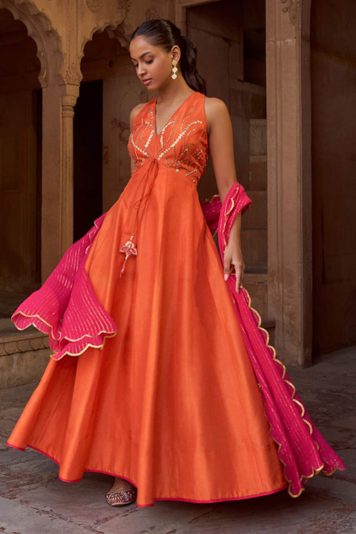 Sonal Pasrija Embroidered Anarkali With Dupatta