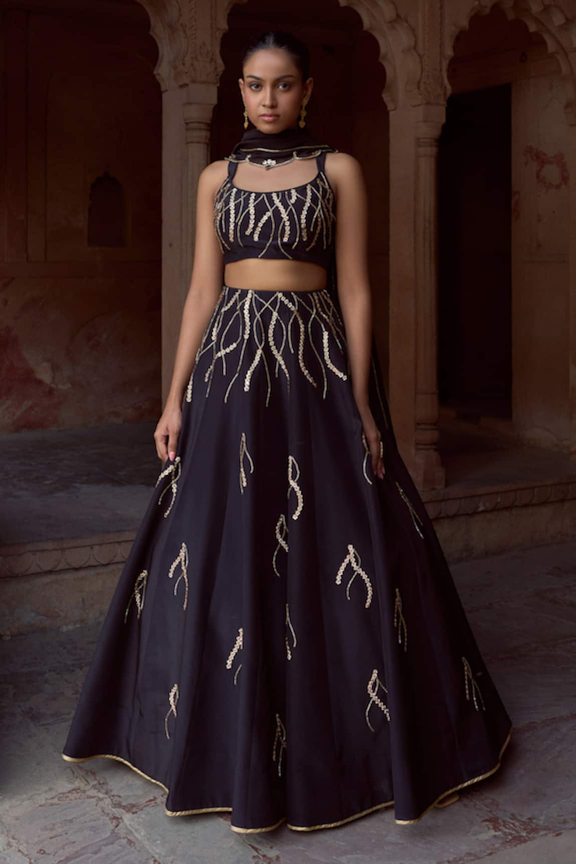Sonal Pasrija Dori Embroidered Lehenga Set 