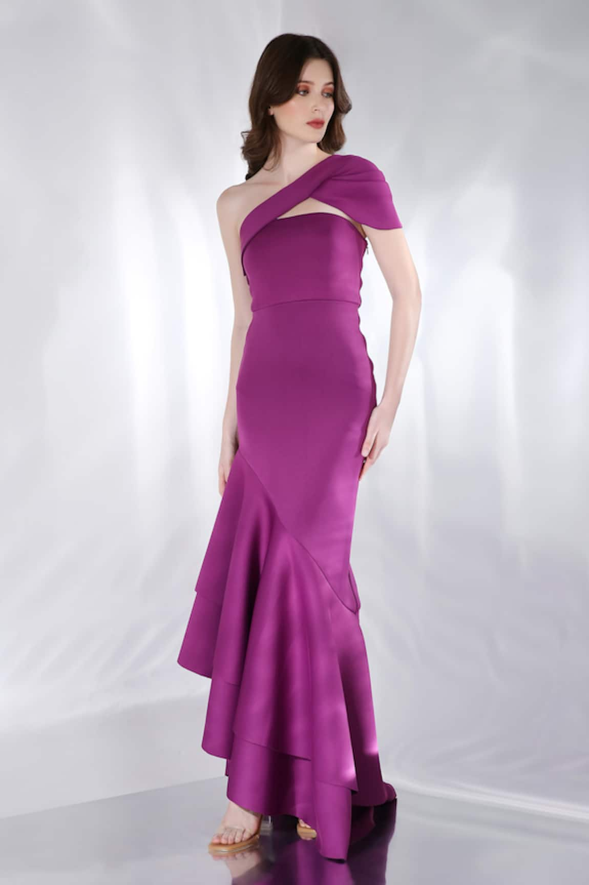 Ozeqo Bradley Strapless Gown With Drape