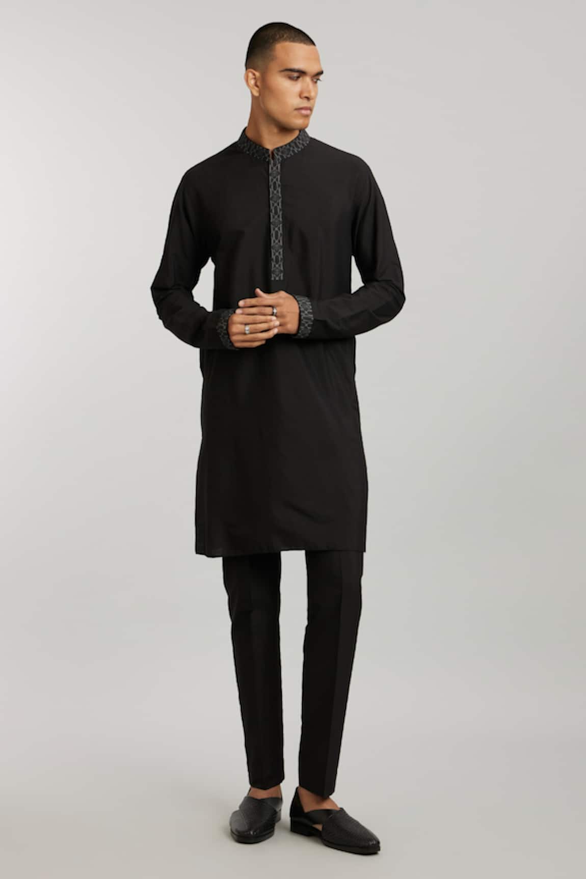 Bubber Couture Alexio Collar Printed Kurta & Pant Set 