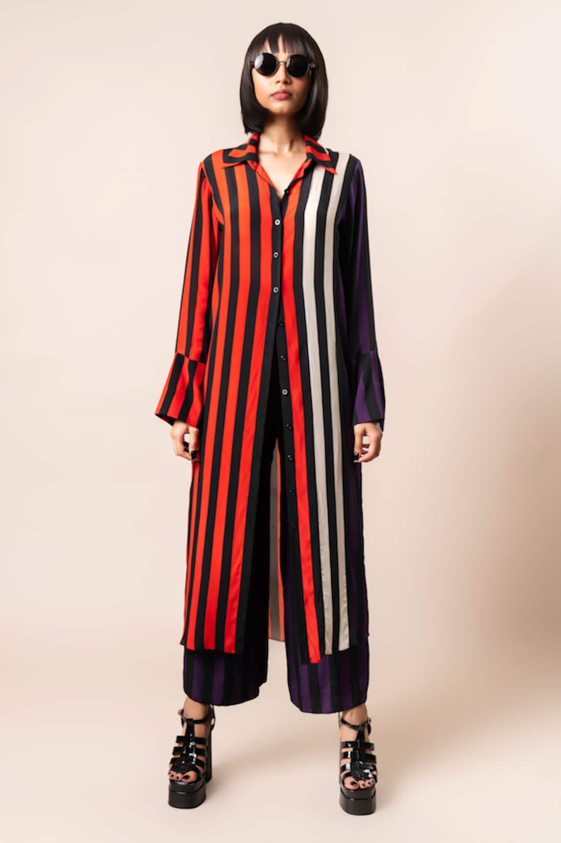 Nupur Kanoi Long Printed Shirt & Pyjama Set