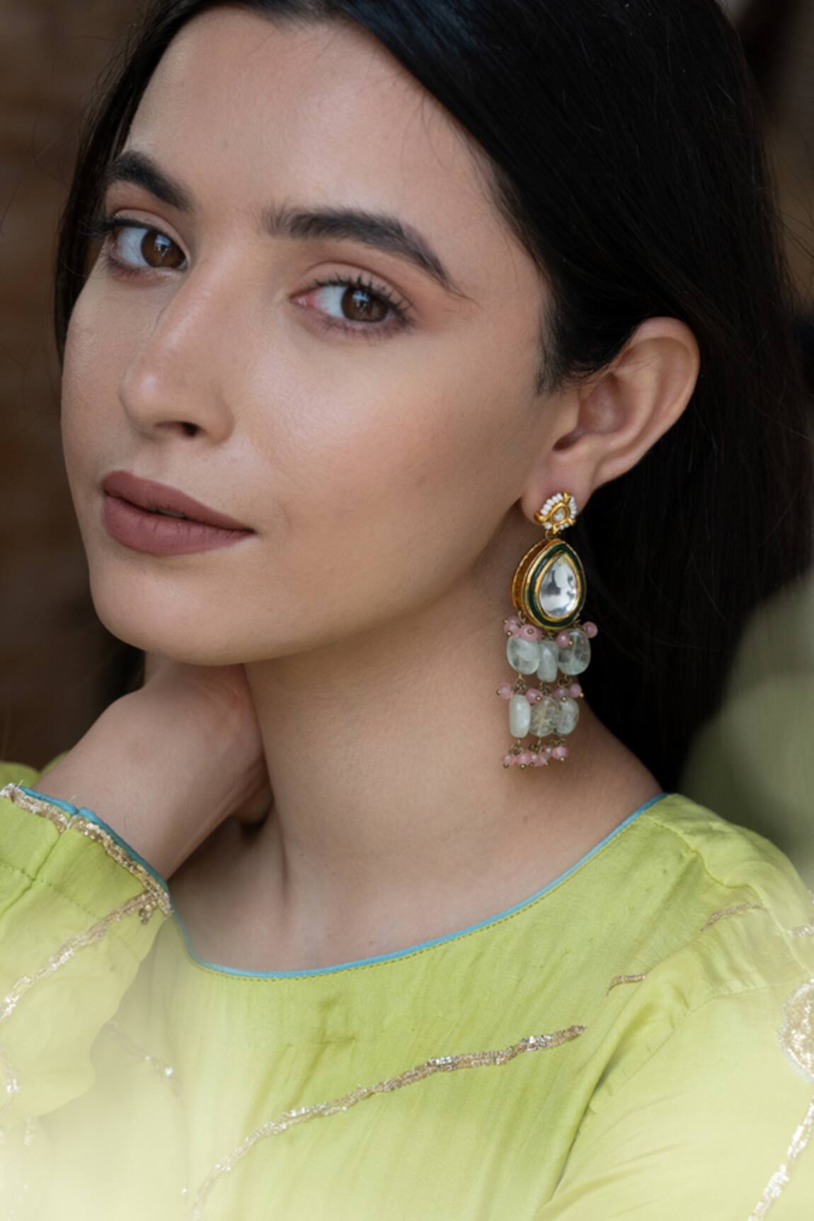Do Taara Kundan & Onyx Stone Earrings 