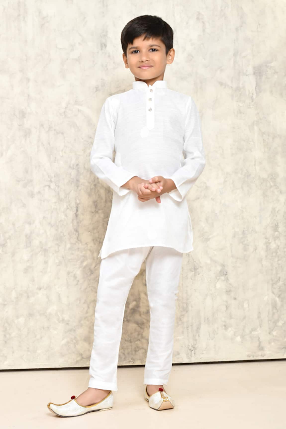 Petite Pomme Tonal Drop Pattern Kurta 