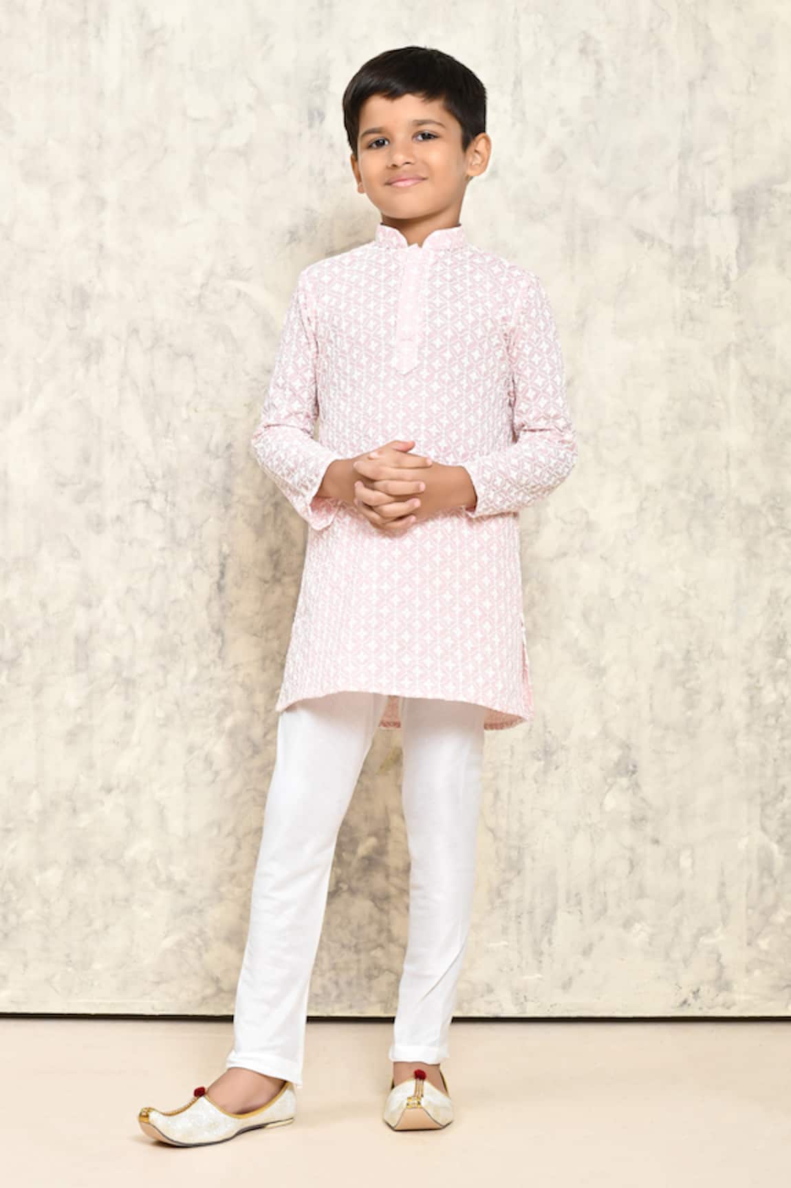 Petite Pomme Floral Jaal Embroidered Kurta 