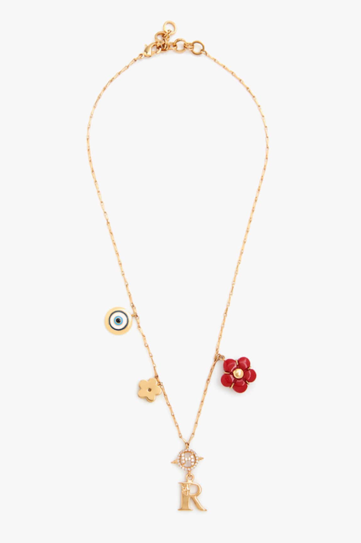Outhouse Bisou Love Links Initial & Charm Necklace