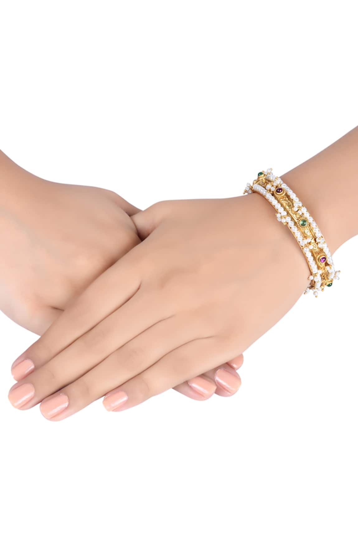 Tribe Amrapali Srinidhi Pearl Embellished Kada