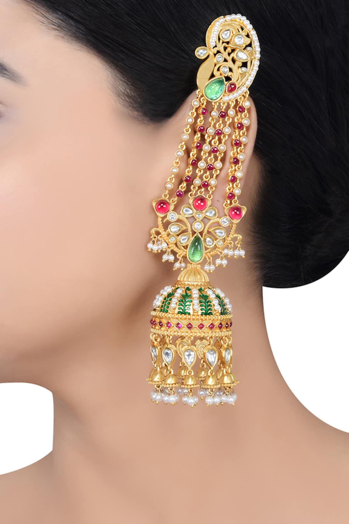 Tribe Amrapali Nirvi Embellished Jhumka Ear Cuffs