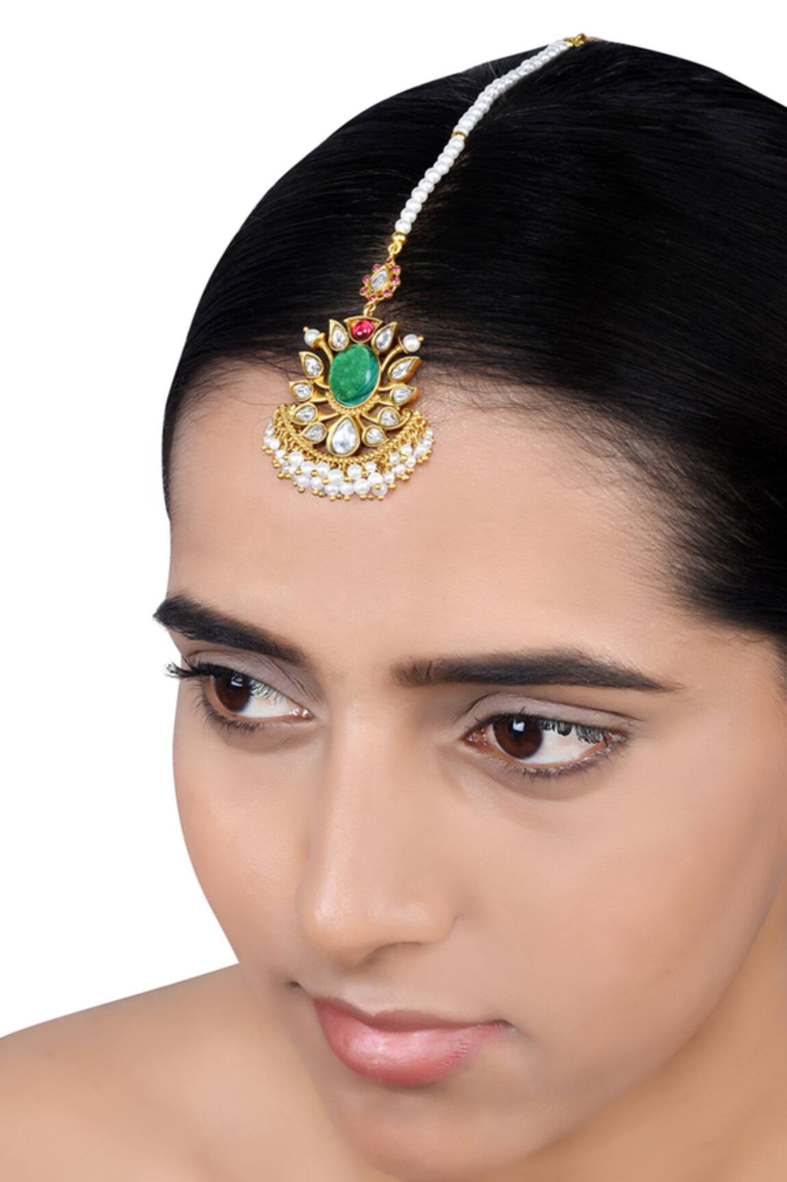 Tribe Amrapali Uma Pearl Embellished Maangtikka 