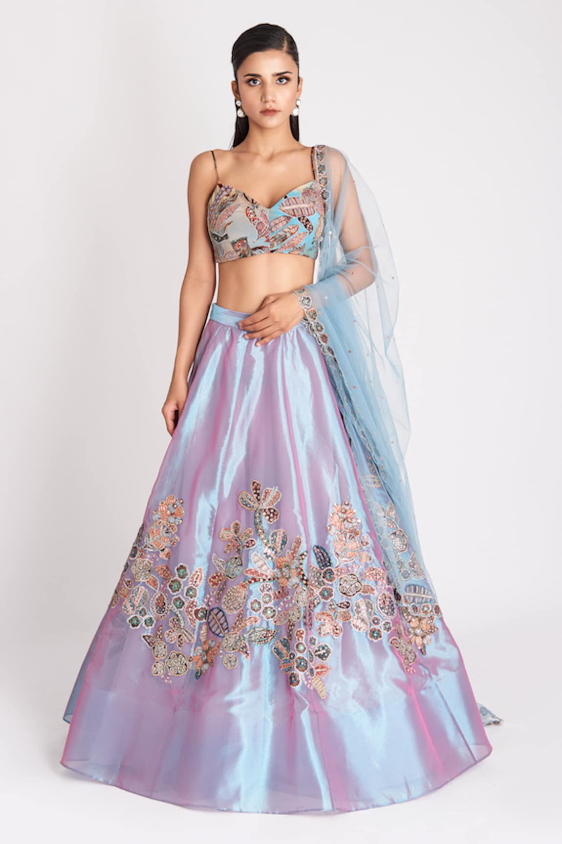 Aisha Rao Opaline Embellished Lehenga Set