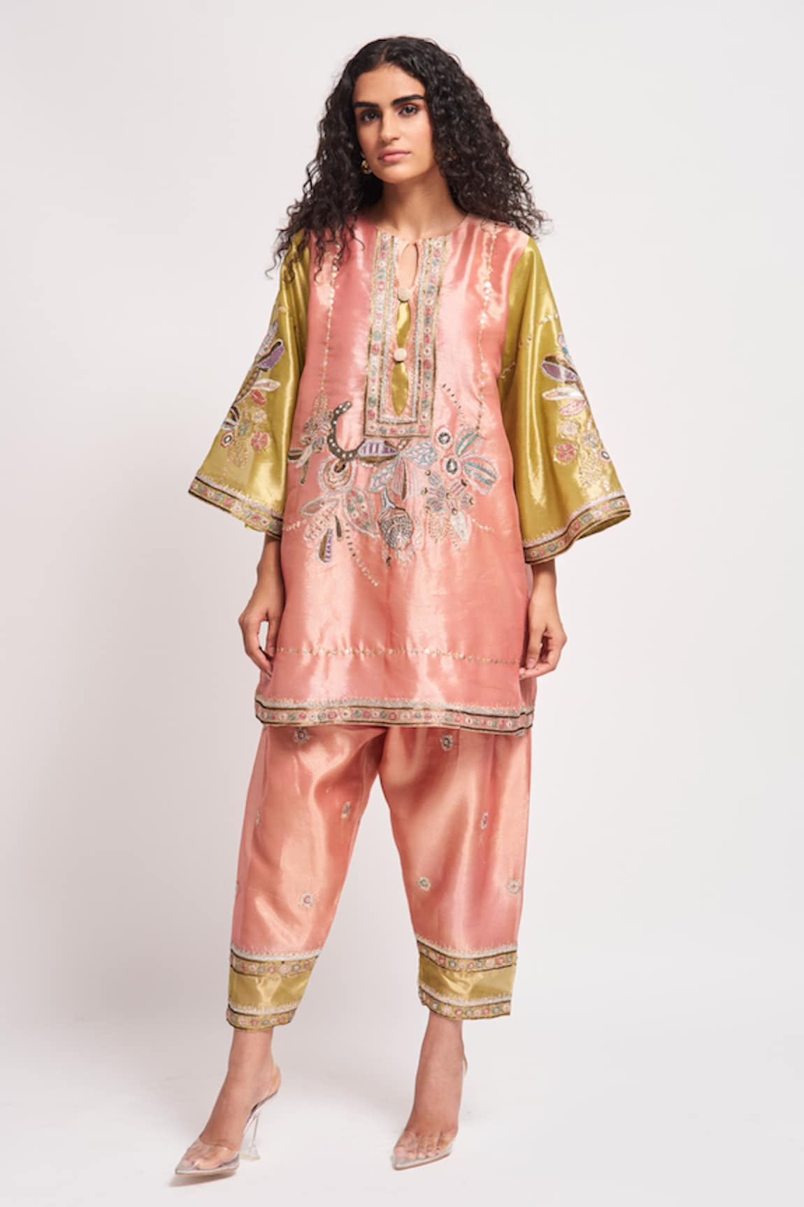 Aisha Rao Persica Embellished Kurta Pant Set