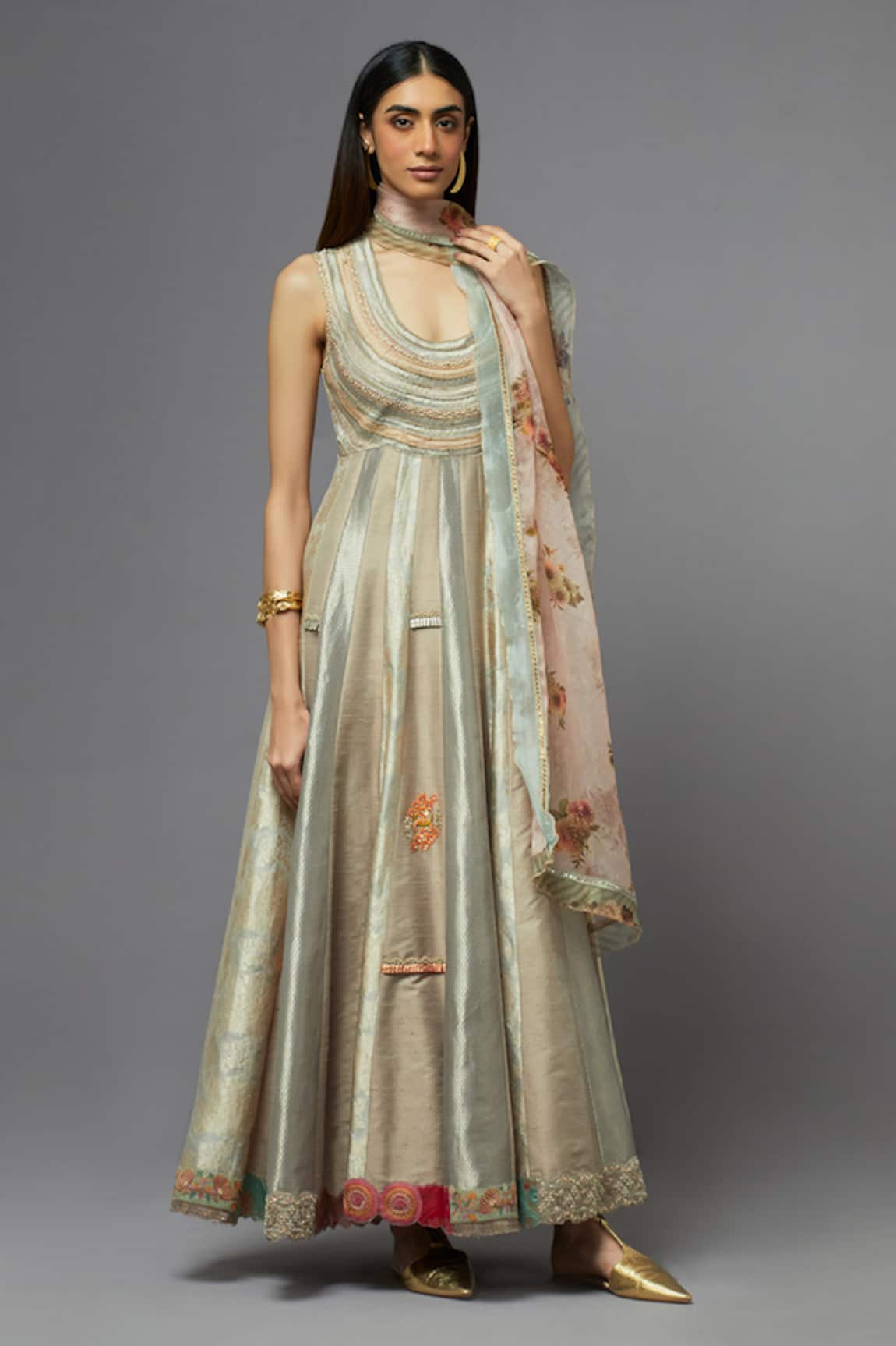 AUM by Asit and Ashima Embroidered Anarkali With Dupatta