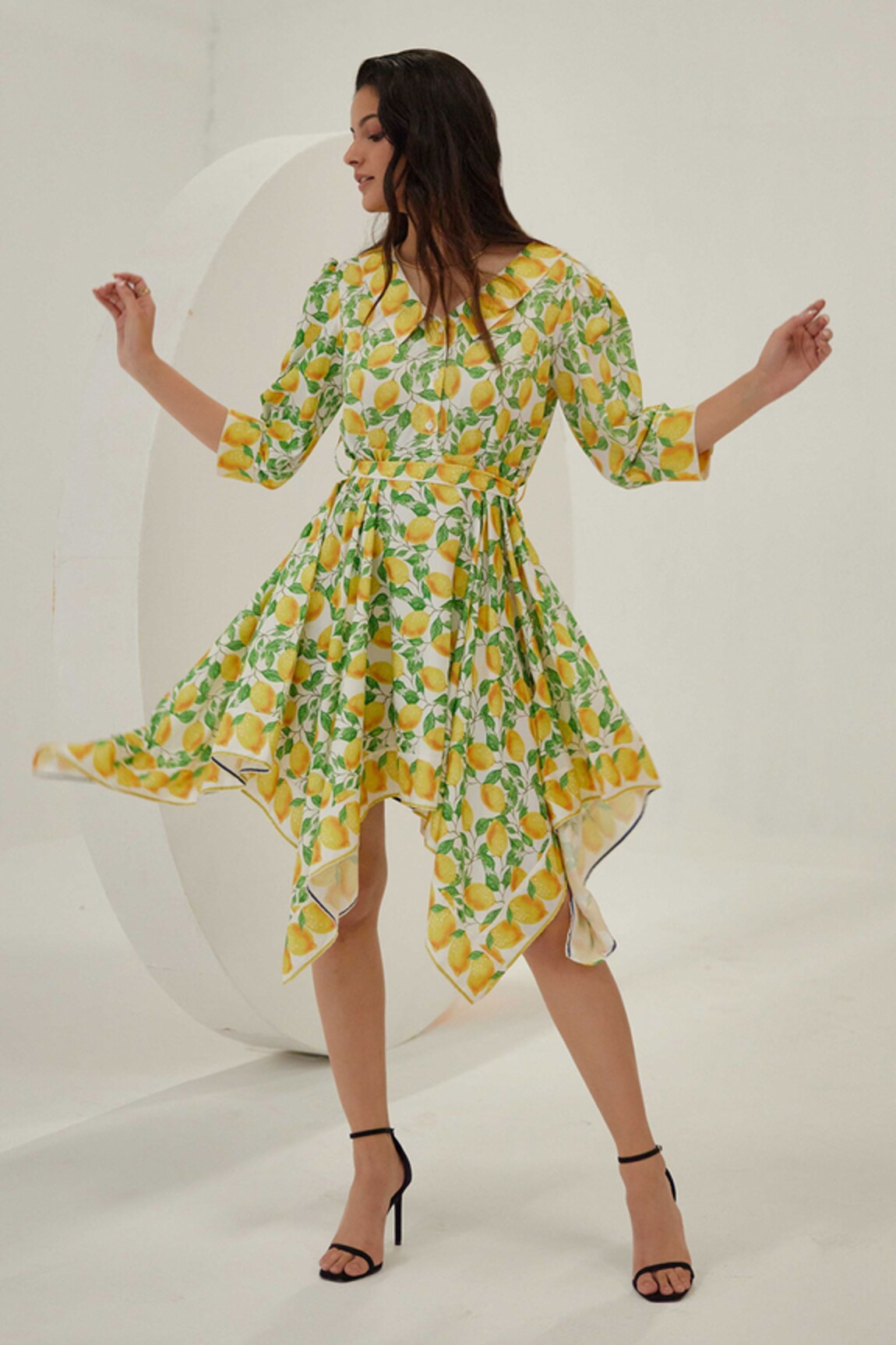 Label Kheerganga Ravello Lemon Print Midi Dress